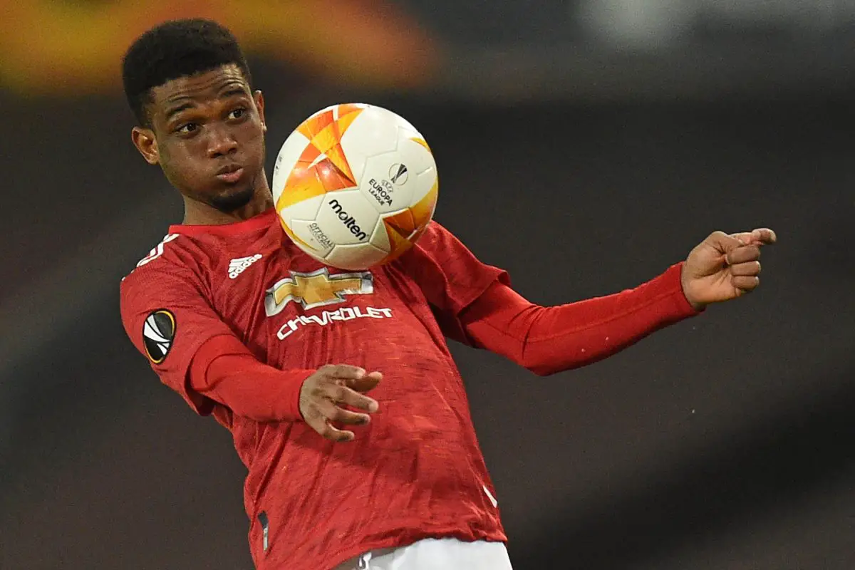 Wolves eye Manchester United youngster Amad Diallo.  (Photo by OLI SCARFF/AFP via Getty Images)