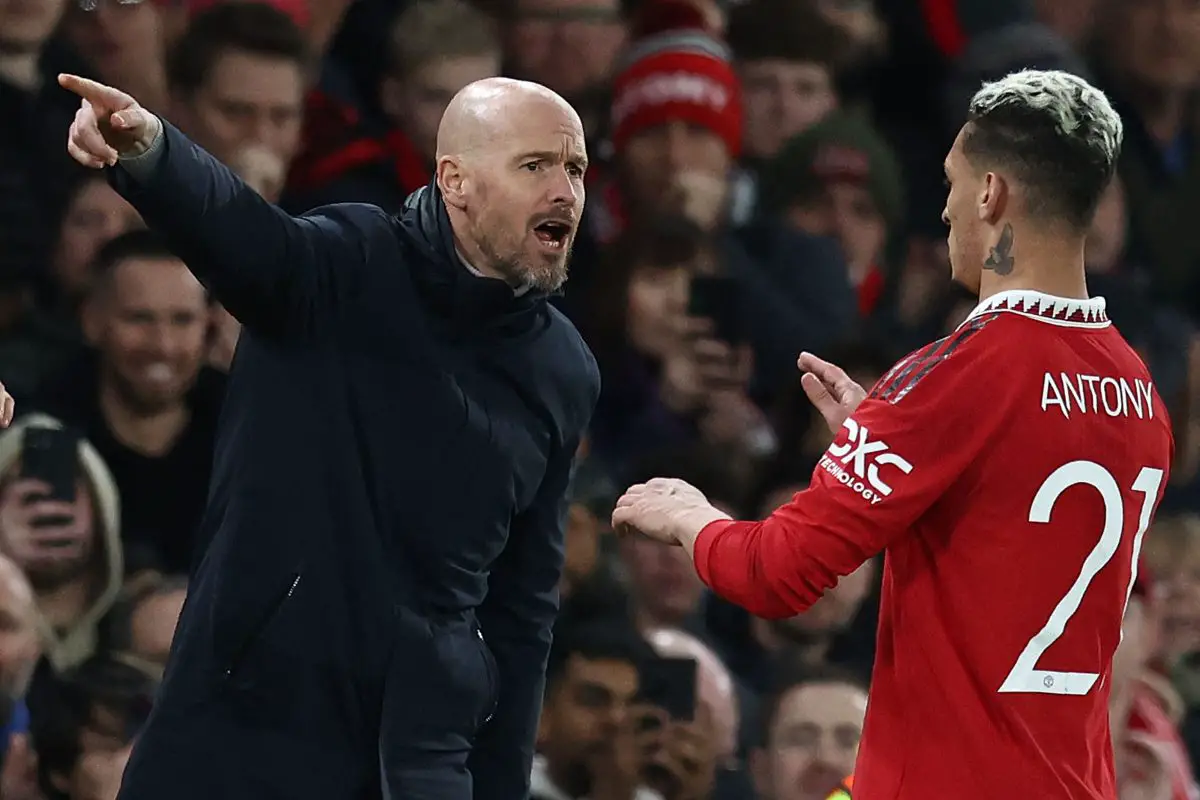 Erik ten Hag reveals Manchester United have made "progress" in striker search. (Photo by DARREN STAPLES/AFP via Getty Images)