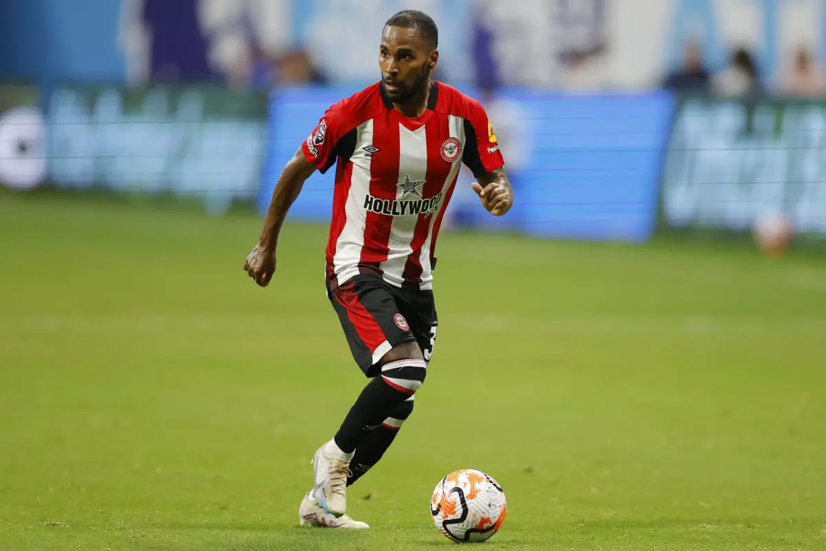 Man United target Rico Henry has been in impressive form for Brentford (Photo by Todd Kirkland/Getty Images for Premier League)