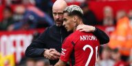 Manchester United manager Erik ten Hag assures Antony will get better(Photo by DARREN STAPLES/AFP via Getty Images)