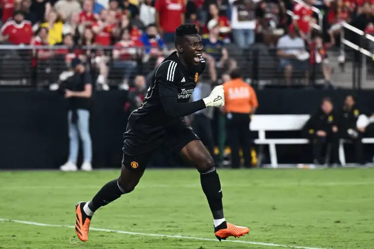 Manchester United manager Erik ten Hag urges Andre Onana to "step up" his performances .
