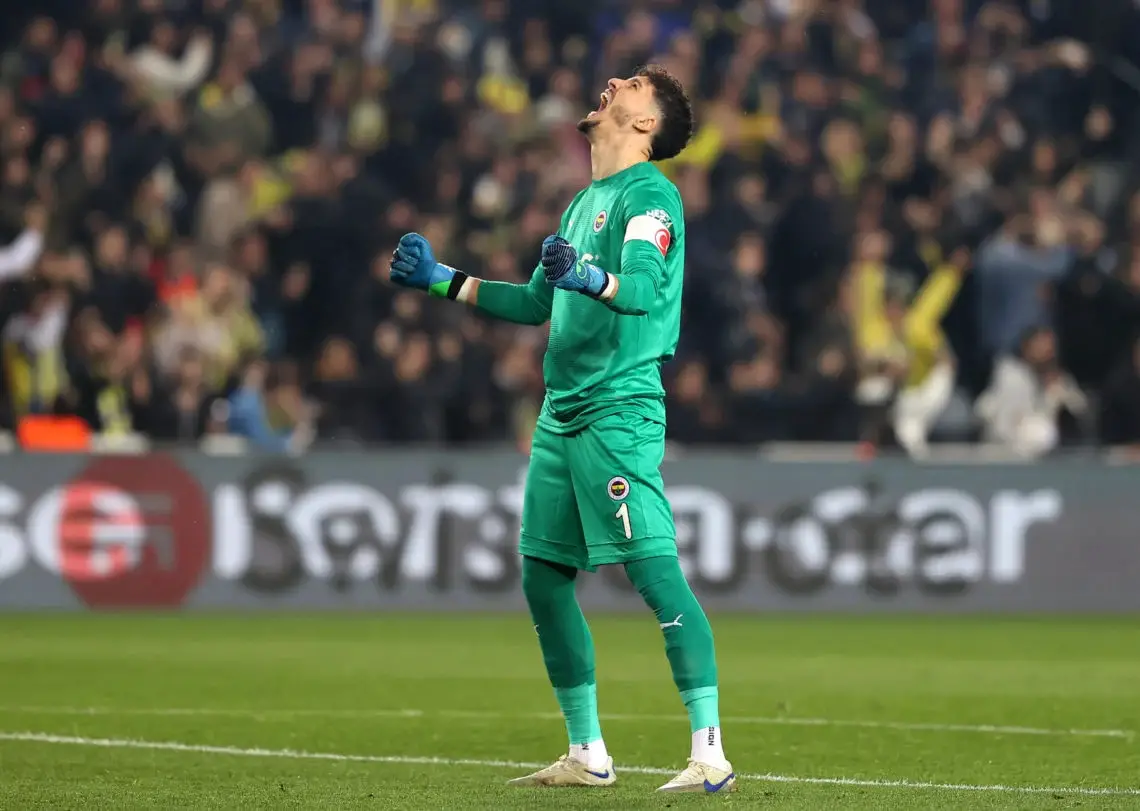 Fenerbahce goalkeeper Altay Bayindir is set to sign for Manchester United after completing medical checks in Athens.  (Photo by Ali Atmaca/Anadolu Agency via Getty Images)