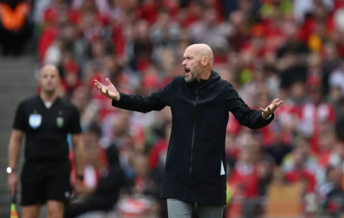 Manchester United icon Gary Neville warns Erik ten Hag of a midfield crisis after a horrendous display against Tottenham Hotspur.  (Photo by Charles McQuillan/Getty Images)