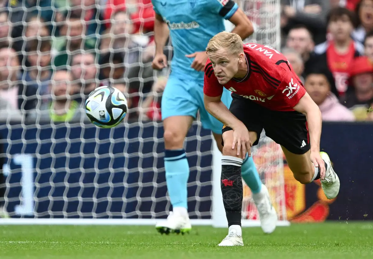 Man United midfielder Donny Van De Beek could leave on loan amid rising interests (Photo by Charles McQuillan/Getty Images)