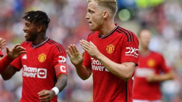 Manchester United midfielder Donny van de Beek featured in a behind-closed-doors friendly game against Hull City on Tuesday.