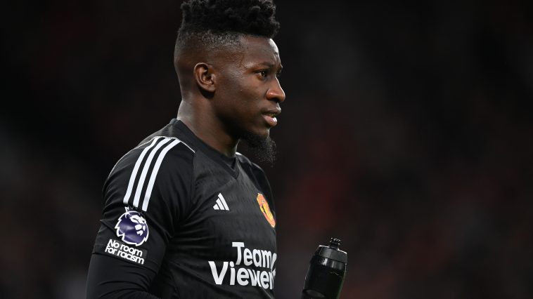 Andre Onana of Manchester United (Photo by Gareth Copley/Getty Images)