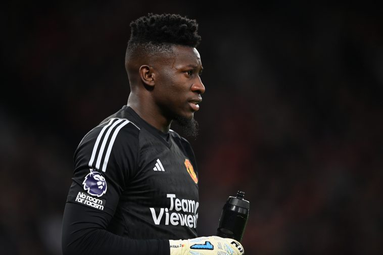 Andre Onana of Manchester United (Photo by Gareth Copley/Getty Images)