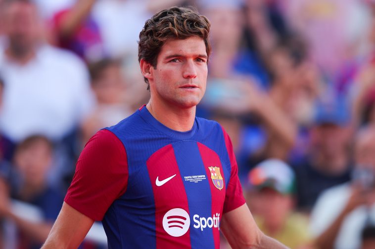 Barcelona ace Marcos Alonso wants to stay at Camp Nou this season amid links with Manchester United.