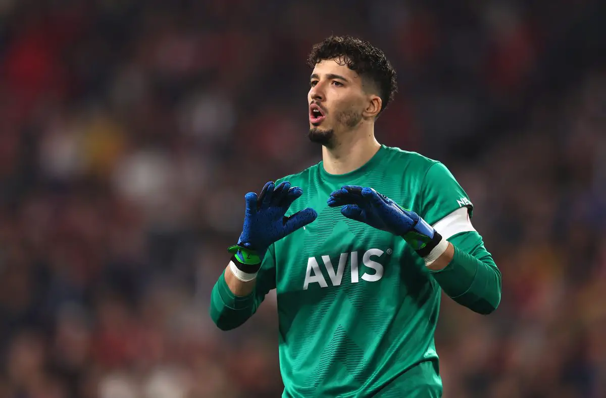 Fenerbahce shot-stopper Altay Bayindir undergoing pre-medical examinations with Manchester United  (Photo by Fran Santiago/Getty Images)