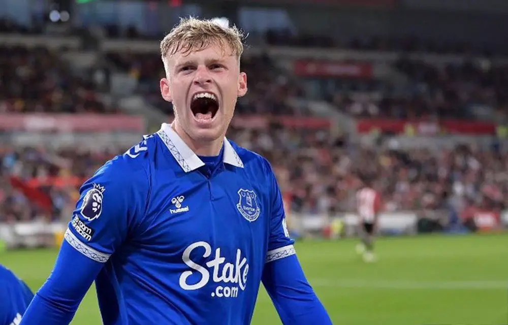 Newcastle United and Manchester United are ready to battle for Everton defender Jarrod Branthwaite(Credit: Everton Football Club)