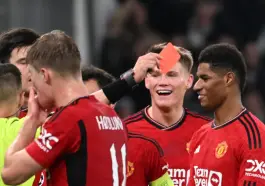 Manchester United star Marcus Rashford received a red card against FC Copenhagen which changed the game against the visitors. (Credit: Getty Images)