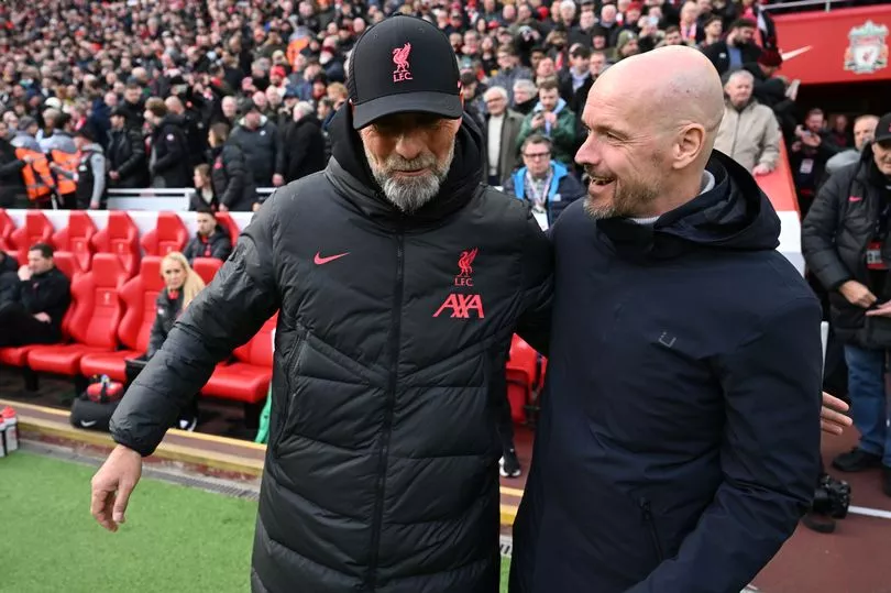 John Aldridge claims Liverpool boss Jurgen Klopp showed Manchester United counterpart Erik ten Hag how to manage.  (Image Photo by Andrew PowellLiverpool FC via Getty Images)
