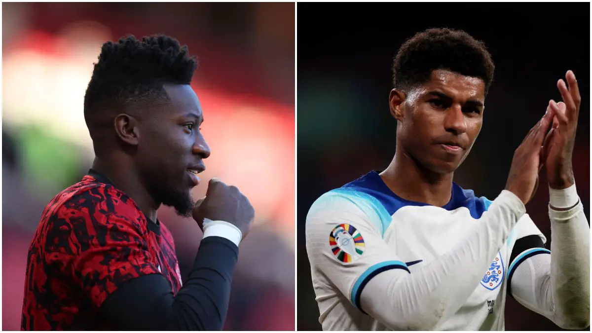 Manchester United duo Marcus Rashford and Andre Onana are the fresh injury concerns at the club. (Credit: Reuters)