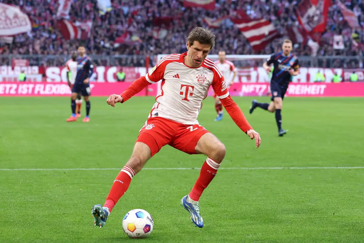 How much would the Manchester United dressing room benefit from a character like Thomas Muller? (Photo by Alexander Hassenstein/Getty Images)