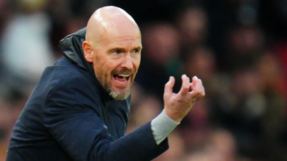 Manchester United manager Erik ten Hag is desperate for his new 4-2-4 formation to succeed. (Credit: Javier Garcia/SHUTTERSTOCK)