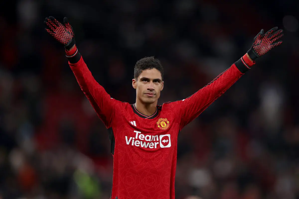 Raphael Varane could soon be on his way out from Old Trafford. (Photo by Nathan Stirk/Getty Images)