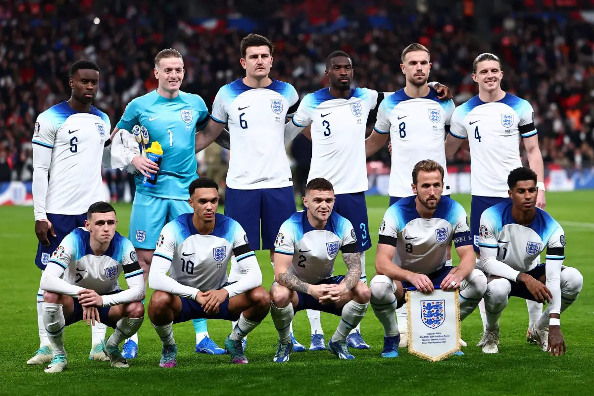 Conor Gallagher is away with England at the 2024 Euros. (Photo by HENRY NICHOLLS/AFP via Getty Images)