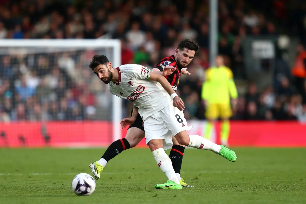 Bruno Fernandes was the saviour for United once again as his brace (31', 65') snatched them a point. (Photo by Charlie Crowhurst/Getty Images) (Photo by Charlie Crowhurst/Getty Images)