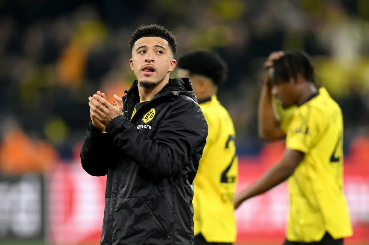Is Jadon Sancho ever going to put on the Manchester United red again? (Photo by Stuart Franklin/Getty Images)