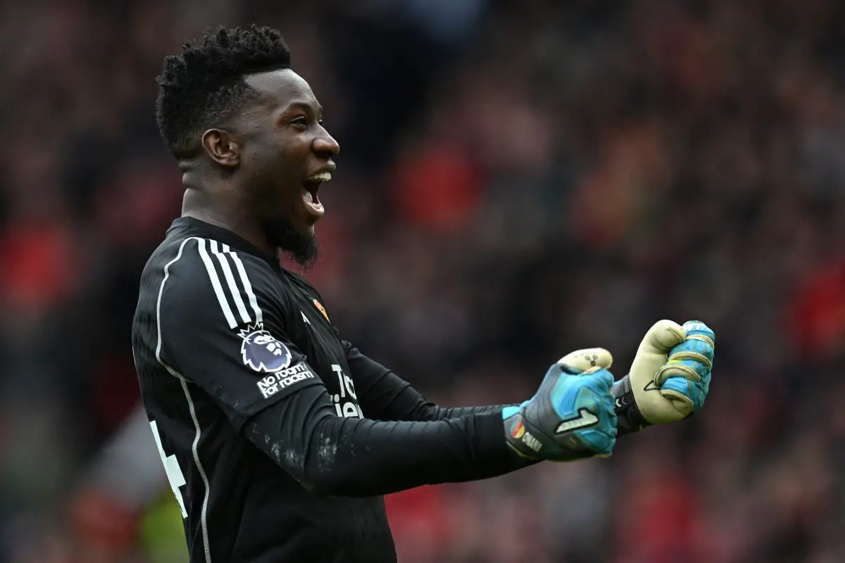 Andre Onana with a performance to remember tonight. (Photo by PAUL ELLIS/AFP via Getty Images)