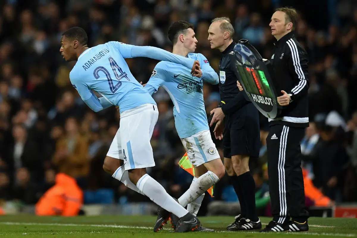 Adarabioyo spent 17 years on Man City's books.  (Photo credit should read OLI SCARFF/AFP via Getty Images)