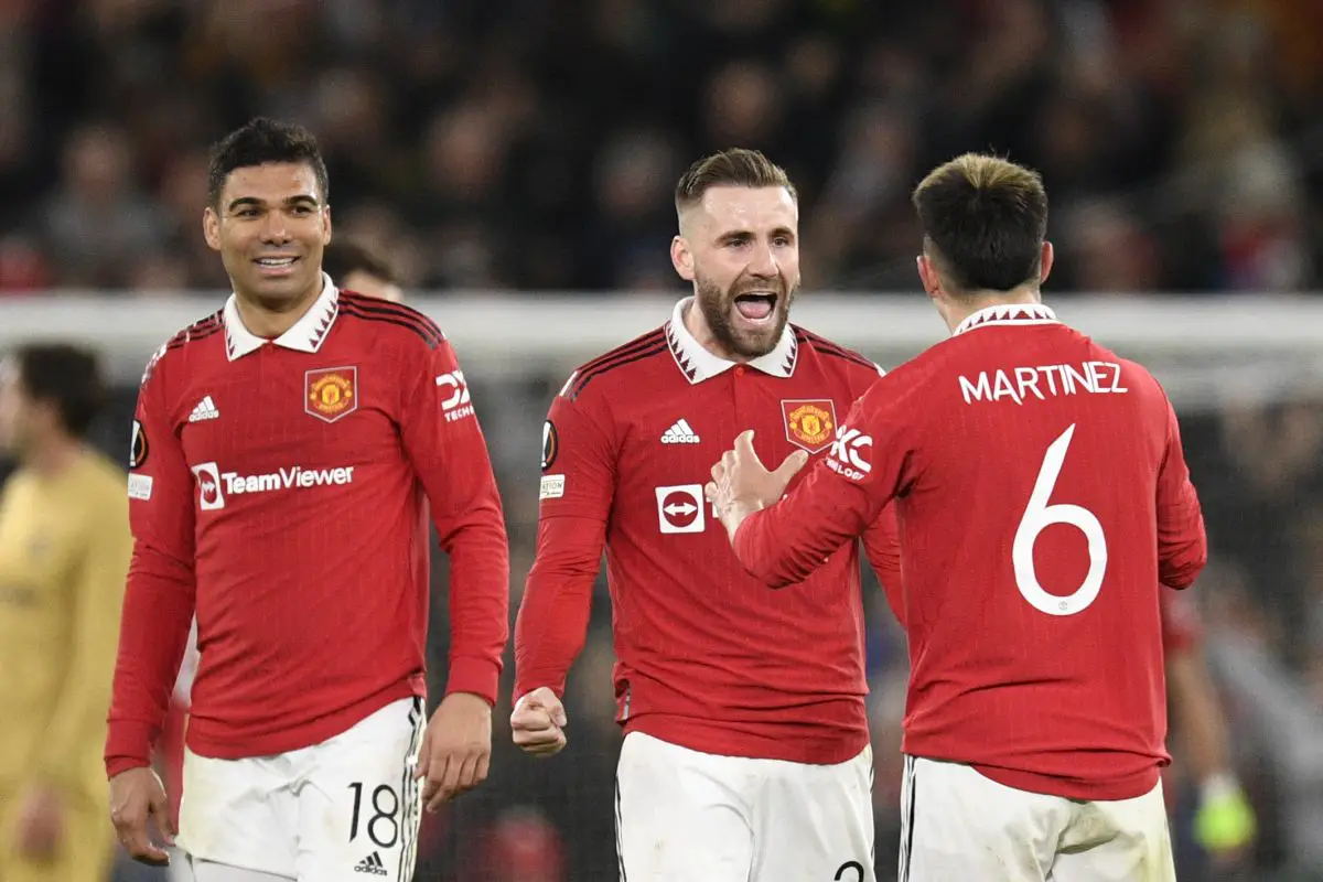 Of all the injuries United have sustained this season, Martínez and Shaw are two players whose absence has badly affected Ten Hag. (Photo by Oli SCARFF / AFP) (Photo by OLI SCARFF/AFP via Getty Images)