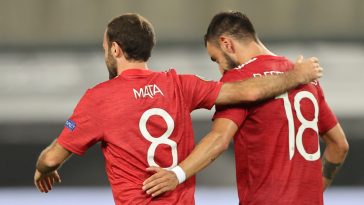 Bruno Fernandes wishes Juan Mata a happy birthday with a GIF