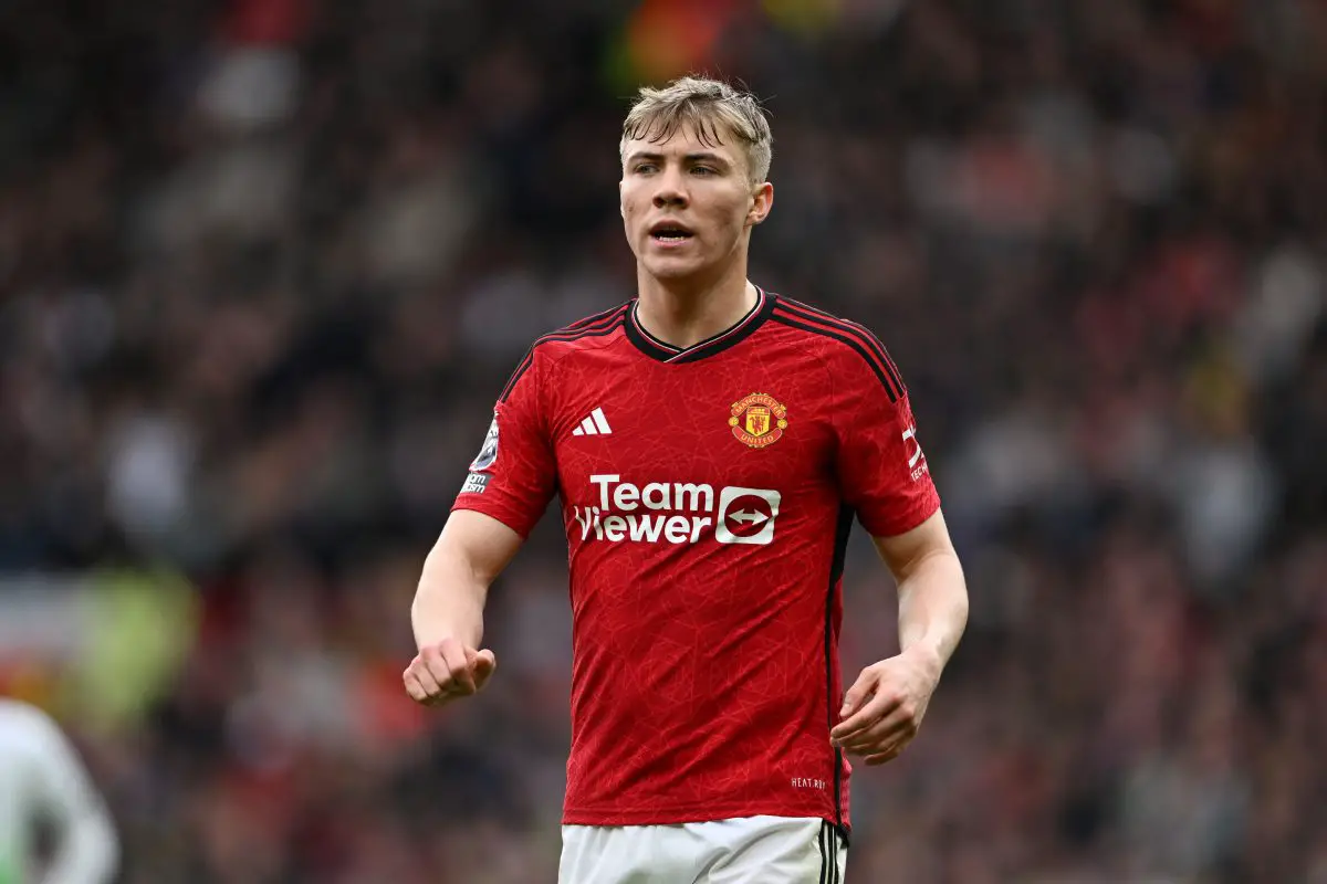 Højlund has produced 13 goals and 2 assists from 34 appearances during his first season at Old Trafford. (Source: Transfermarkt) (Photo by Michael Regan/Getty Images)