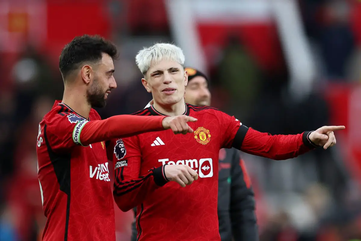 Bruno Fernandes and Alejandro Garnacho were standouts for United on Thursday night. (Photo by Clive Brunskill/Getty Images)