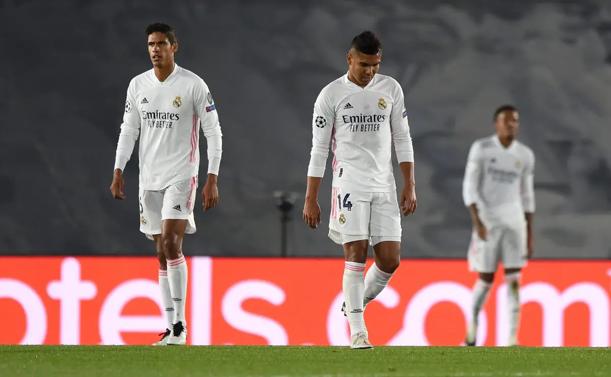 Varane (30) and Casemiro (32) spent eight years together on the books of Real Madrid. (Photo by Denis Doyle/Getty Images)