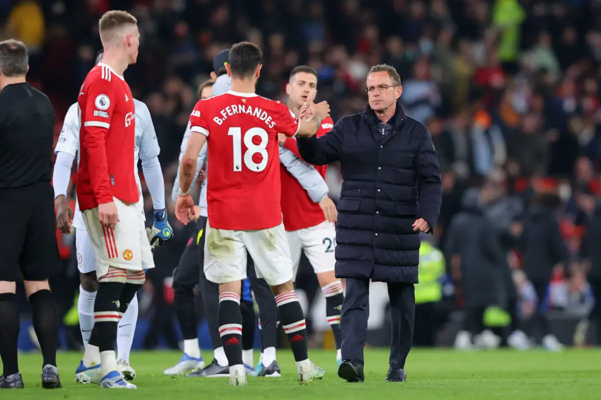 United finished their 2021/22 Premier League campaign with 58 points, their lowest tally in the post-Sir Alex Ferguson era. (Photo by Alex Livesey/Getty Images)