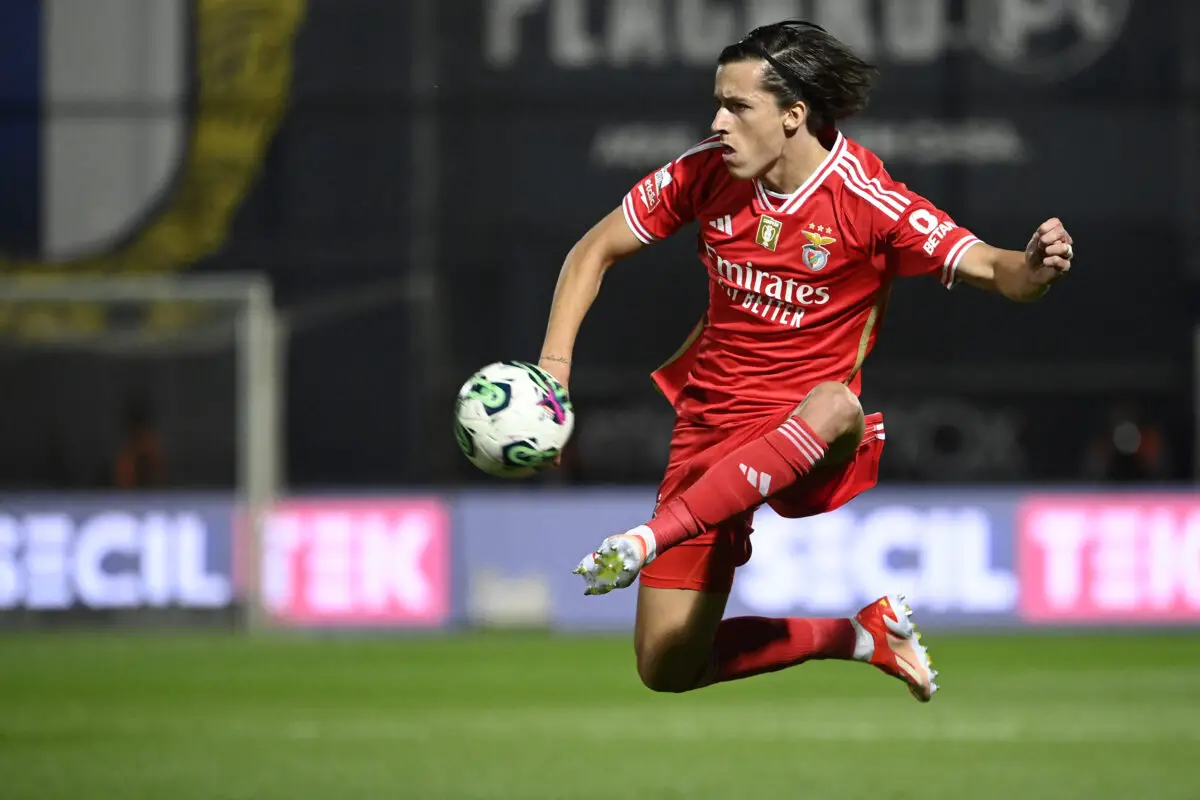 Fernández for Benfica this season across all competitions: 16 appearances, 1 goal, 1 assist. (Photo by MIGUEL RIOPA / AFP) (Photo by MIGUEL RIOPA/AFP via Getty Images)