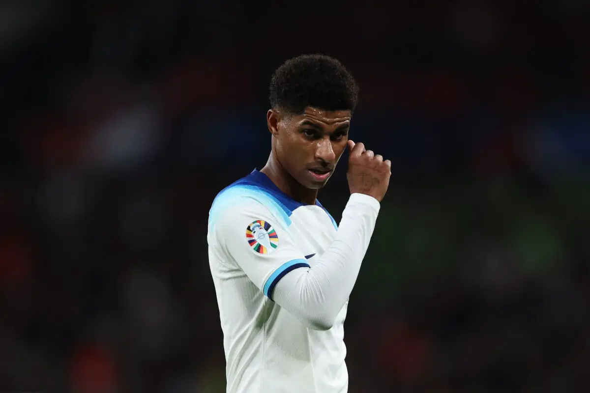 Rashford for the England senior team across friendlies and competitions: 60 games, 17 goals, 6 assists. (Photo by Alex Pantling/Getty Images)