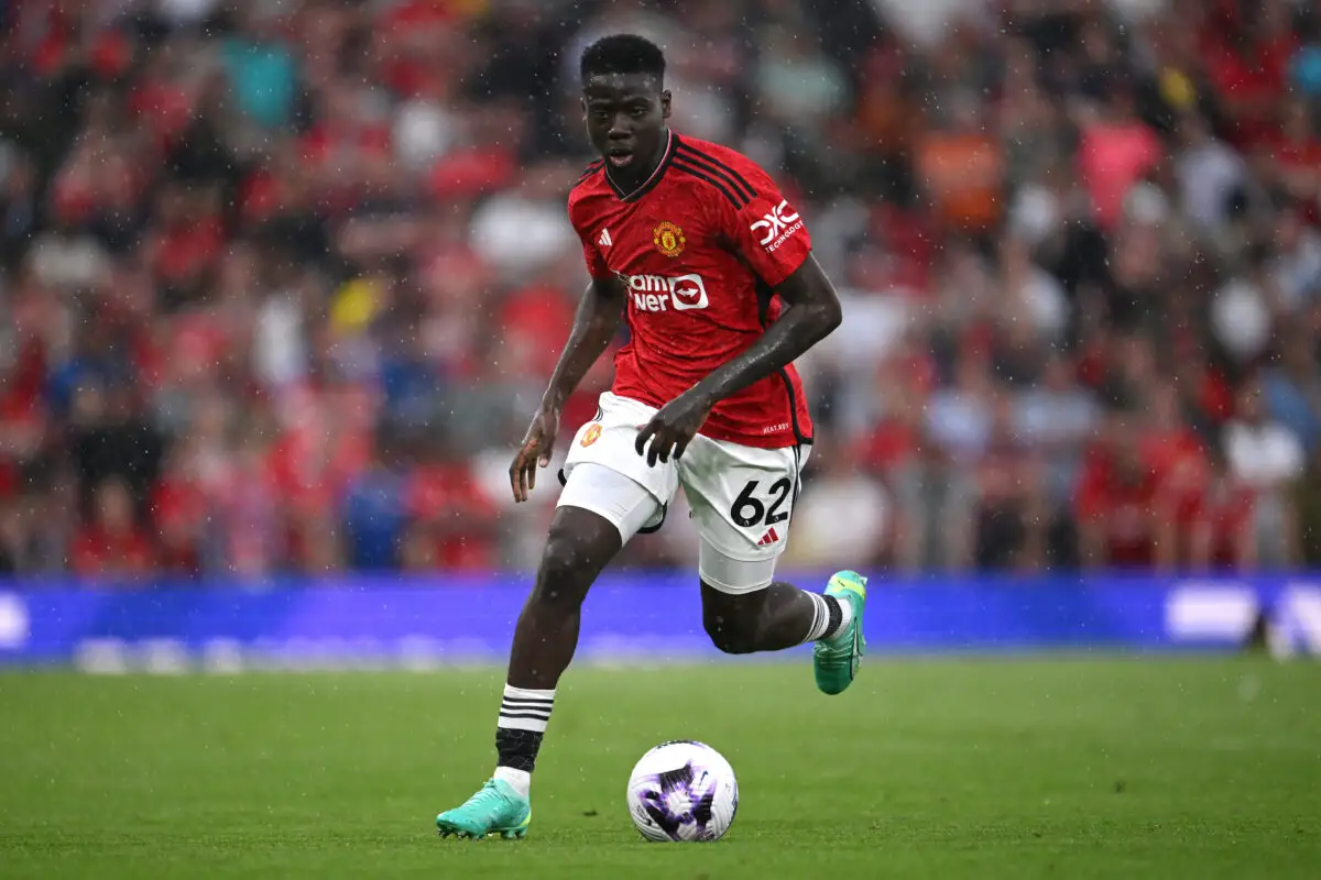 Manchester Unite starlet Omari Forson expected to leave Old Trafford. (Photo by Stu Forster/Getty Images)