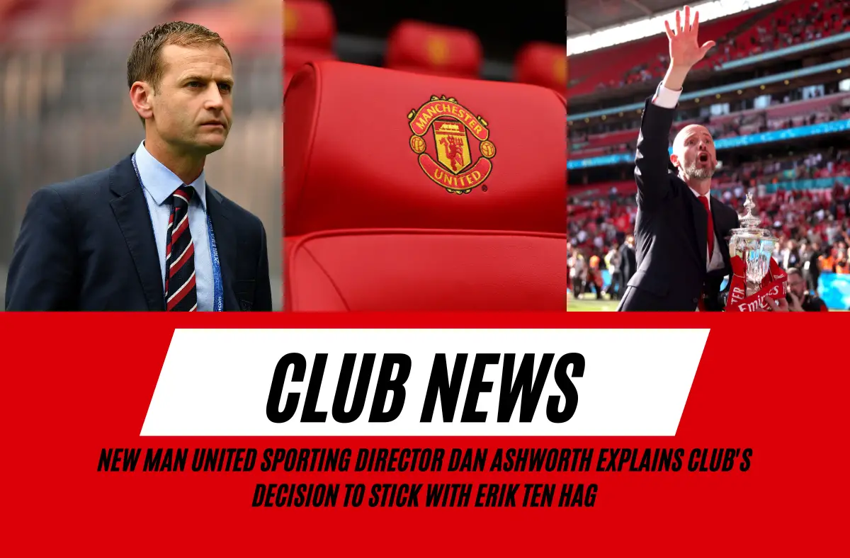 New Manchester United sporting director Dan Ashworth explains the decision to stick with Erik ten Hag.