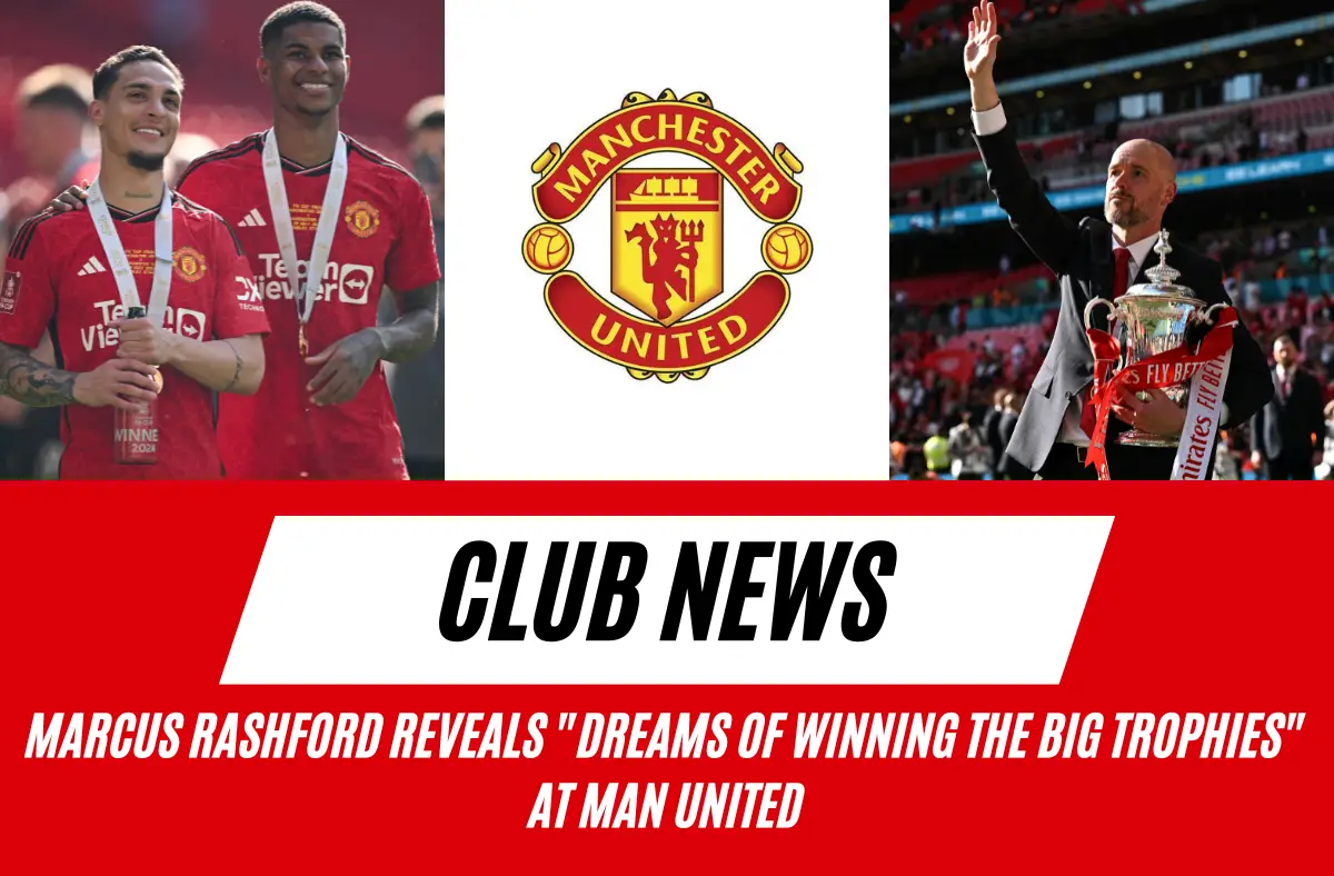 Marcus Rashford reveals "dreams of winning the big trophies" at Man United