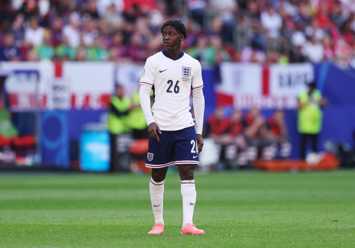 Manchester United star Kobbie Mainoo has outshined his English teammates so far in the Euro 2024 competition. (Photo by Dean Mouhtaropoulos/Getty Images)