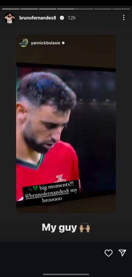 Bruno Fernandes recognises support from Yannick Bolasie as Portugal crawl past Slovenia in UEFA Euro 2024. 
