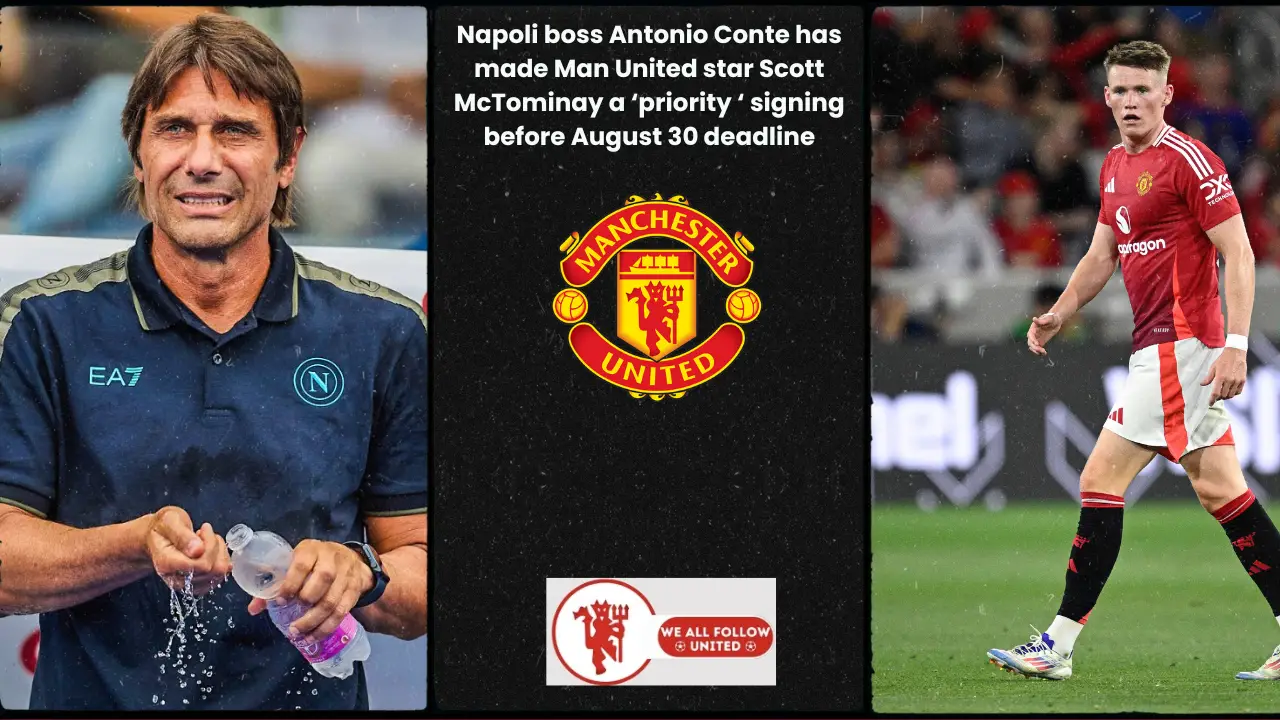 Napoli boss Antonio Conte has made Man United star Scott McTominay a ‘priority ‘ signing before August 30 deadline