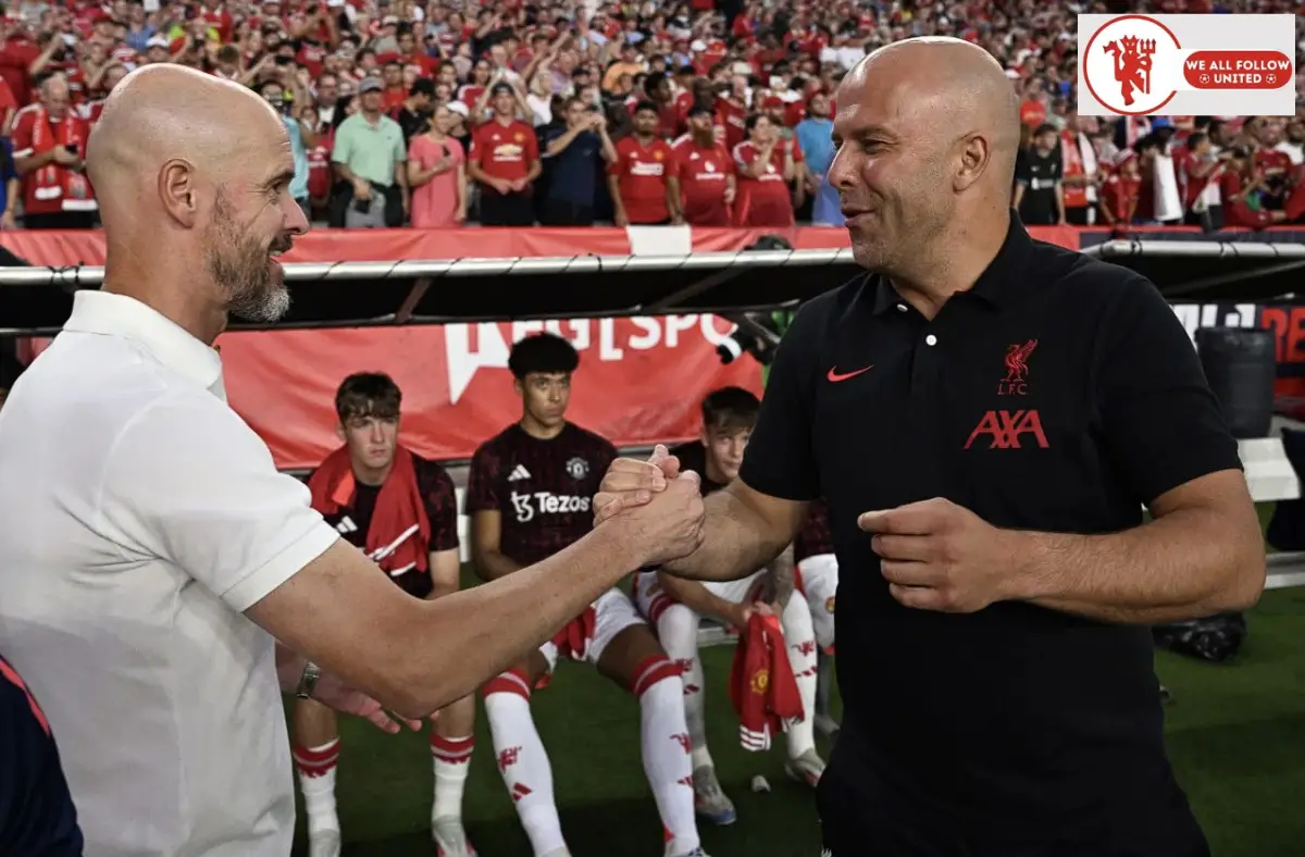 Manchester United boss Erik ten Hag and Liverpool boss Arne Slot rekindled their rivalry from their Eredivisie days.